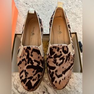 Pony hair animal print slip on sneaks!